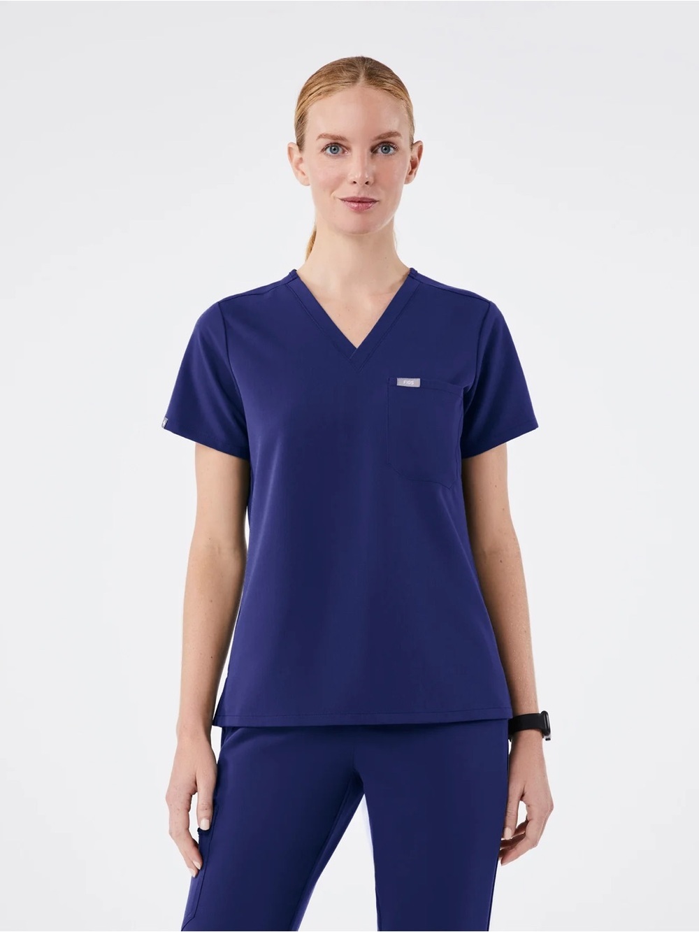 Figs Catarina One Pocket short sleeve shirt top PO#2275 blue size XS